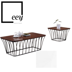 WOODEN COFFEE TABLE + END TABLE